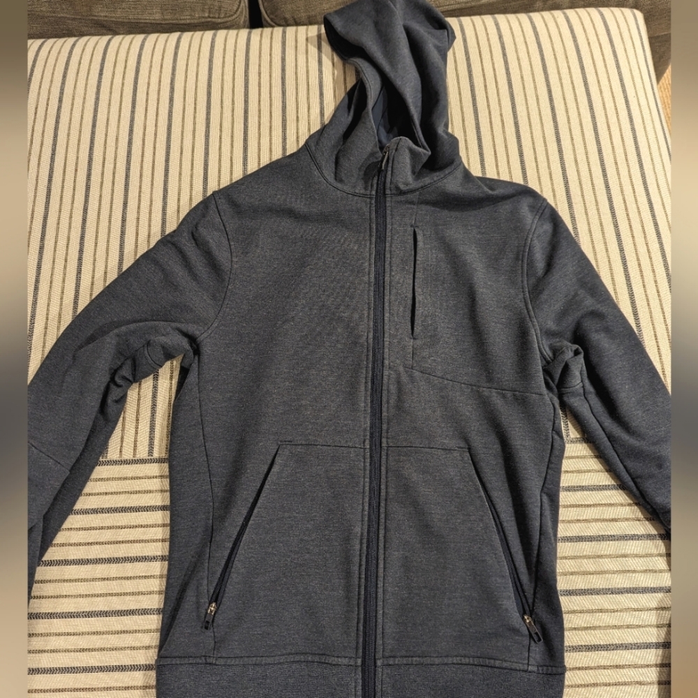 Lululemon Men's City Sweat Zip Hoodie Navy Blue Small EUC